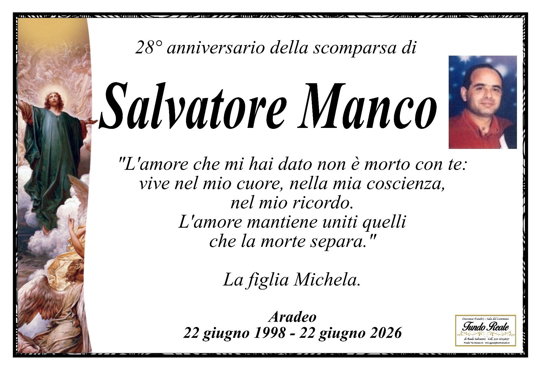 28° anniversario Salvatore Manco